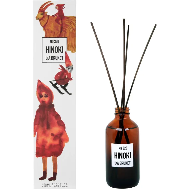 L:a Bruket Gift Box Winter Sleeve Hinoki Diffuser