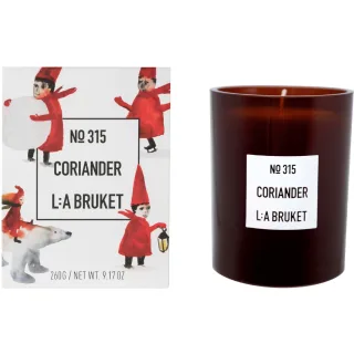 L:a Bruket Gift Box Winter Sleeve Coriander Candle
