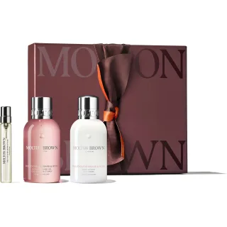 Molton Brown Gift Set Delicious Rhubarb & Rose Scent Layering Set