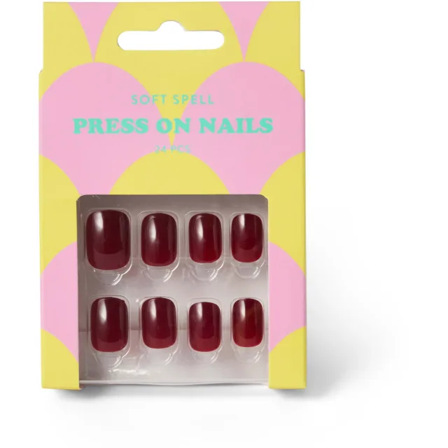 Soft Spell Press On Nails Cherry Noir