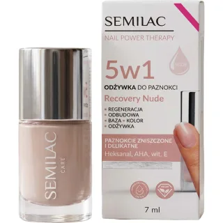 Semilac Nail Conditioner Nail Power Therapy 5In1 Recovery Nude