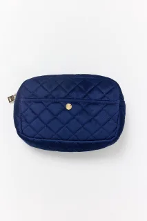 Fan Palm Beauty Bag Medium Midnight Blue Medium