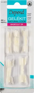 Depend Nail Tips Gel Kit Refill Natural Duo Square