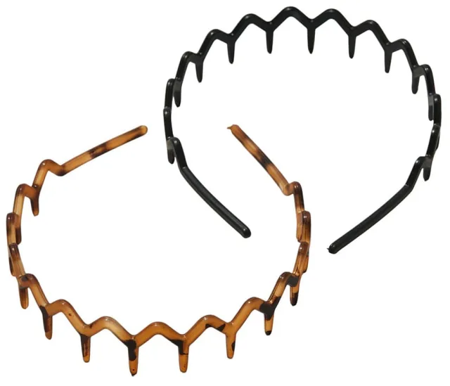 Hairlust Slim Zig Zag Headband - Amber/Black