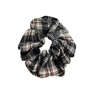 Pipol's Bazaar Tartan Scrunchy Black