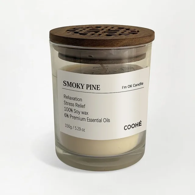 Coohé I'm OK Soy Wax Aroma Candle SmOKy Pine