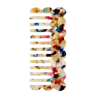 Kicks Beauty Detangling Comb Confetti Marbled Confetti Marbled