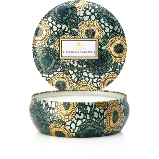 Voluspa French Cade & Lavender 3-Wick in Decorative Tin