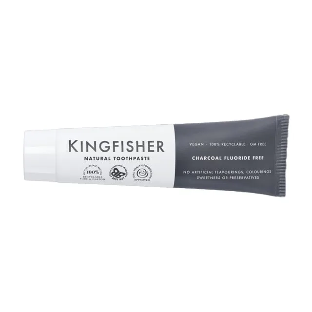 Kingfisher Whitening Charcoal Tandkräm Utan Fluor