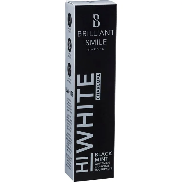 Brilliant Smile HiWhite Charcoal Black Mint
