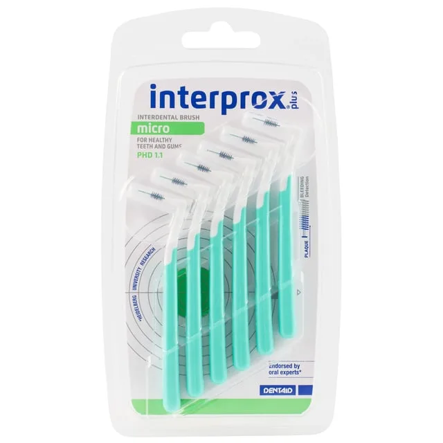 interprox Vinkel Plus Micro Mellanrumsborste Grön