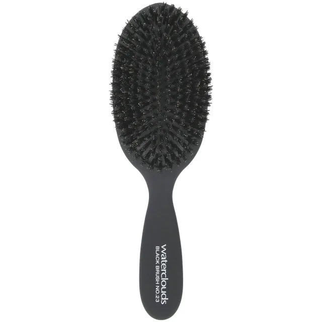 Waterclouds Black Brush No.23 Cushion Brush, Natural Boar Bristles No.23