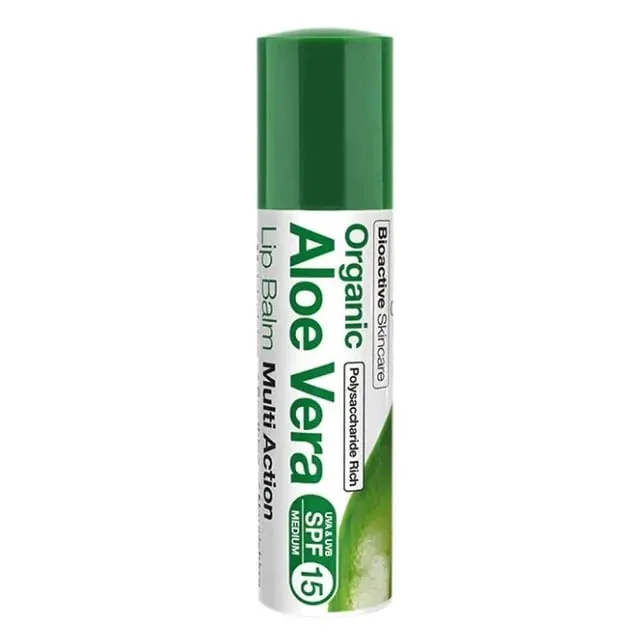 Dr Organic Läppbalsam Aloe Vera SPF15