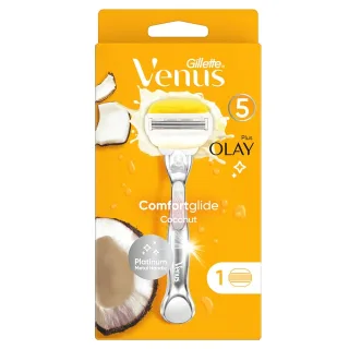 Gillette Venus Pro ComfortGlide Coconut & Olay Rakhyvel med rakblad & duschhållare