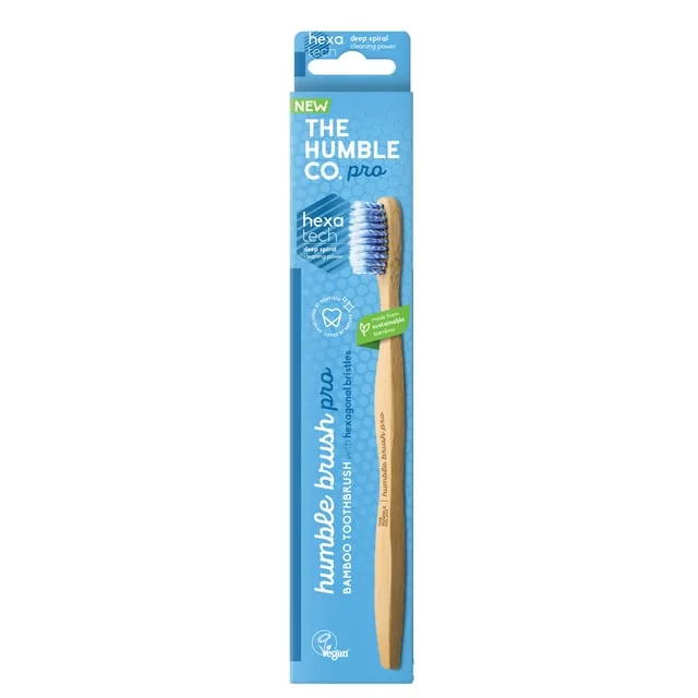 The Humble Co. Pro Hexatech Adult Blue Soft Tandborste