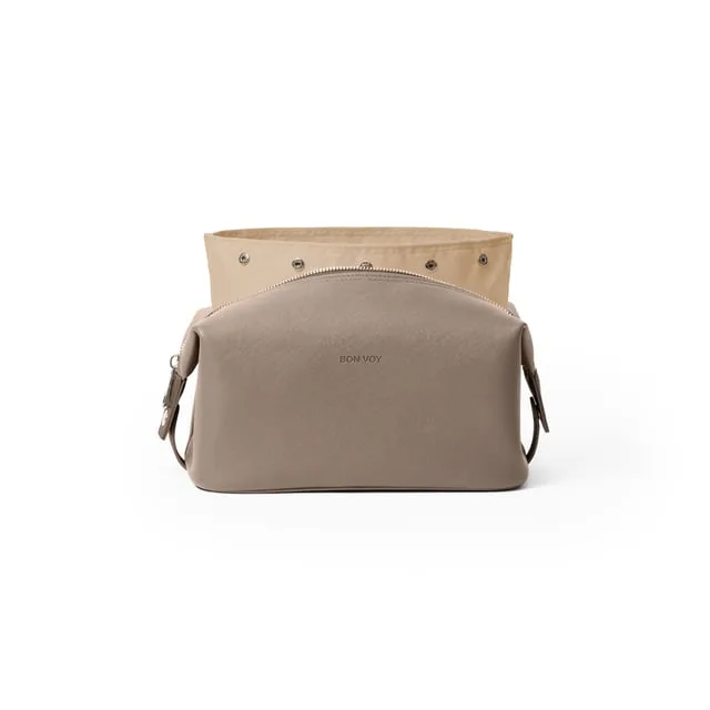 Bon Bags Weekend Toiletry Bag Medium Taupe/Beige