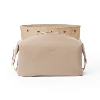 Bon Bags Getaway Toiletry Bag Large Beige/Beige