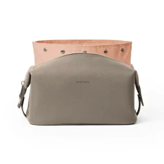 Bon Bags Getaway Toiletry Bag Large Taupe/Rosa