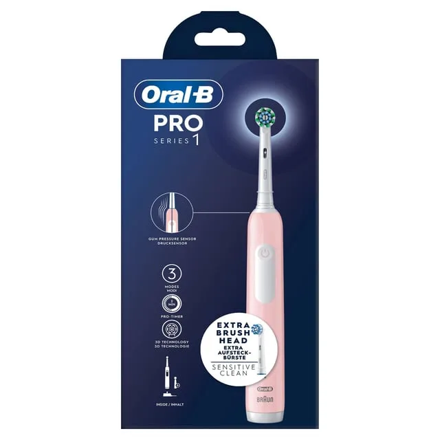 Oral B Oral-B Pro 1 Rosa eltandborste, 2 huvuden