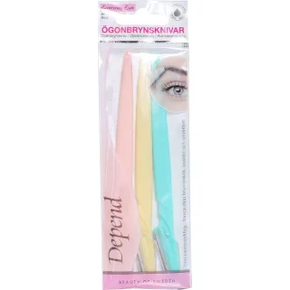 Depend Ögonbrynsknivar 3-pack