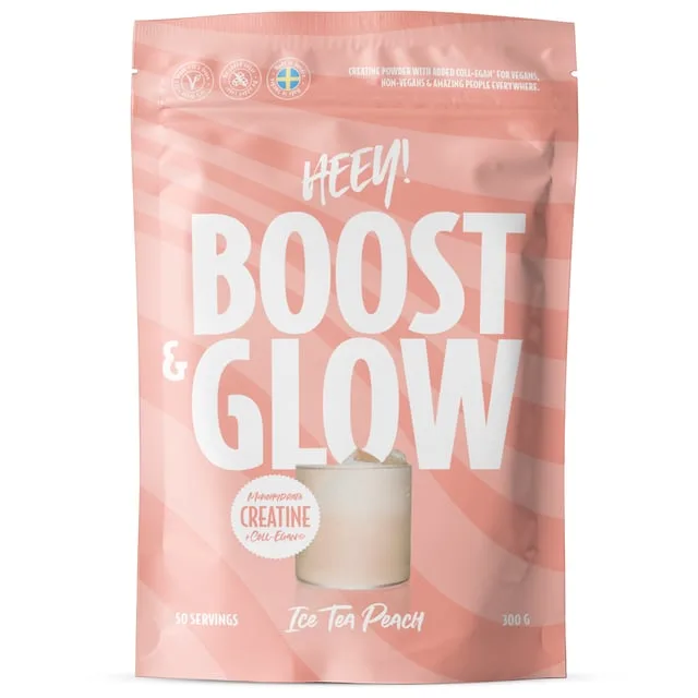 Heey! Boost & Glow Creatine + Collegan® Ice Tea Peach