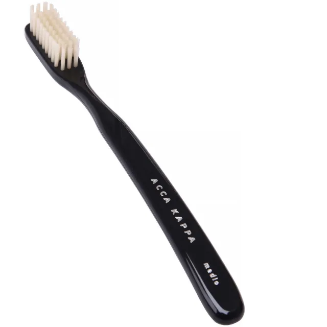 Acca Kappa Tooth Brush Vintage Hard Nylon Bristles Black