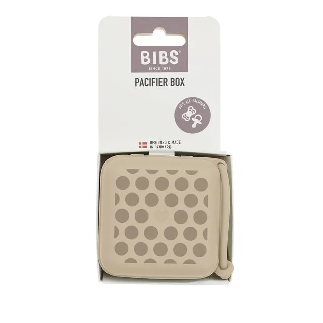 BIBS Studio Pacifier Box Polka Mega Vanilla Dark Oak