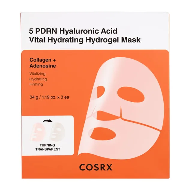 Cosrx 5 PDRN Hyaluronic Acid Vital Hydrating Hydrogel Mask 3-pack