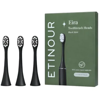 Etinour Eira Toothbrush Heads Black Slate