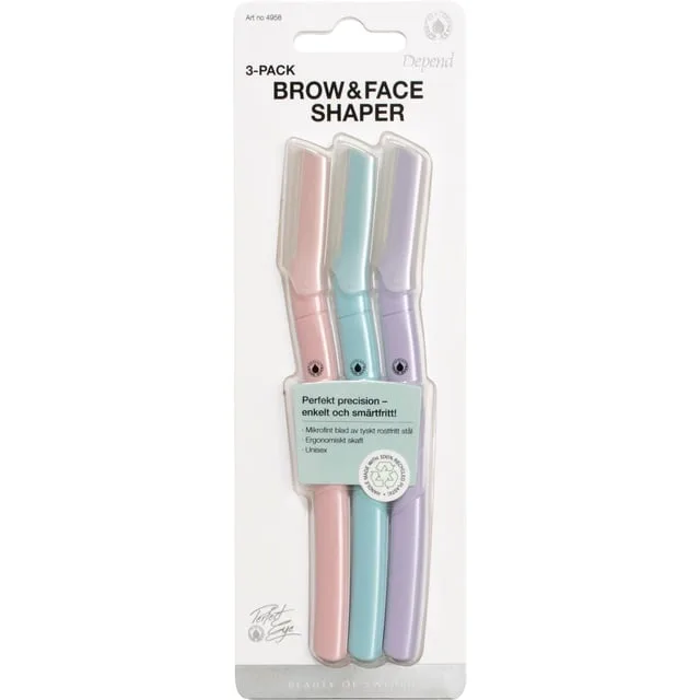 Depend Perfect Brow & Face Shaper Ergonomic 3-pack