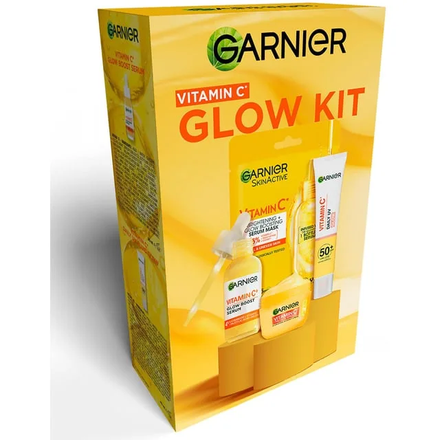 Garnier Vitamin C Glow Kit Brightening Skincare Gift Box