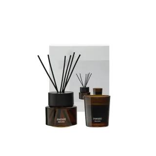 Meraki Gift box Silent Amber Diffusser + Scented Candle