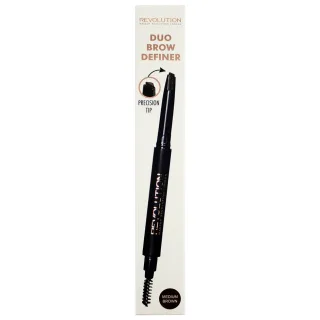 Makeup Revolution Duo Brow Pencil Medium Brown
