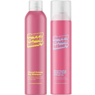 Happy Crazy Mine Pheew! Volume Dry Shampoo & Woah Styling Hairspray Medium Hold