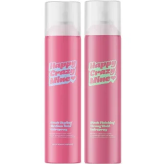 Happy Crazy Mine Woah Styling Hairspray Medium & Finishing Hairspray Strong