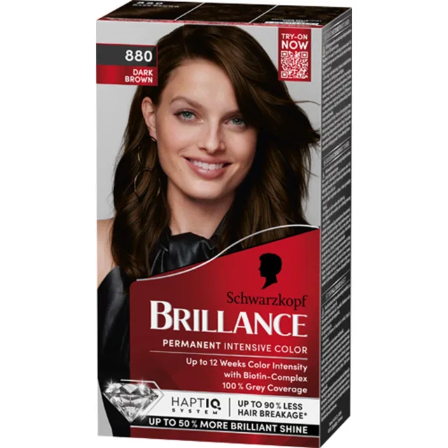 Schwarzkopf Brillance Hårfärg 880 Dark Brown