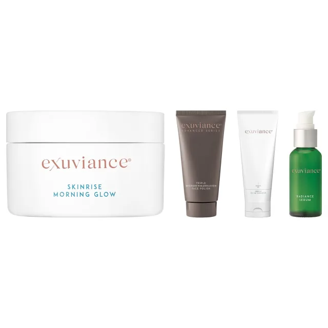 Exuviance Radiant Skin Starter Set Cleanser Polish Serum Glow