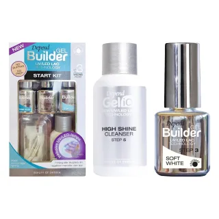 Depend Gel Manicure Starter Kit Builder Kit, High Shine Cleaner Soft White