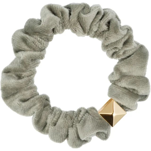 Dark Velvet Mini Scrunchie Milieu Green