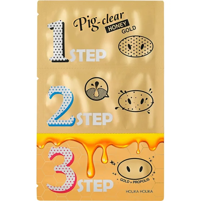 Holika Holika Pig Nose Clear Blackhead 3-Step Honey Gold