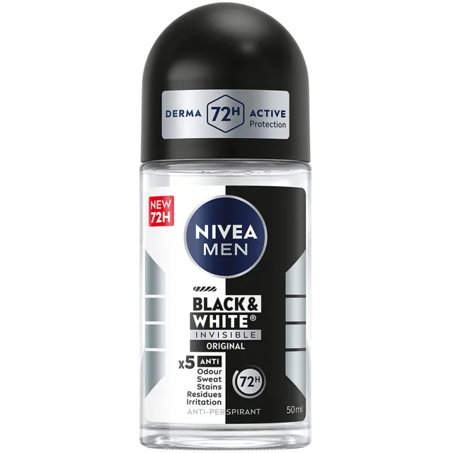 Nivea MEN Invisible Black & White Roll-On Deodorant