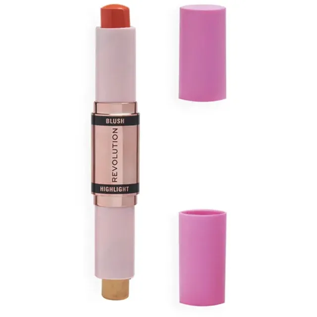 Makeup Revolution Blush & Highlight Stick Coral Dew
