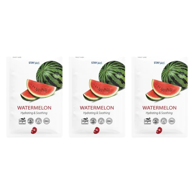 Stay Well Watermelon Sheet Mask Trio