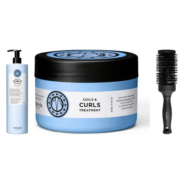 maria nila Curl Definition & Styling Set Co-Wash Masque & Blowout Brush