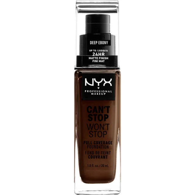 NYX Professional Makeup Can't Stop Won't Stop Foundation Deep ebony