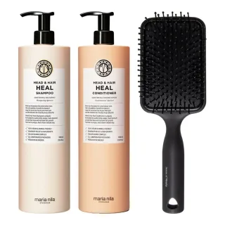 maria nila Scalp Healing Haircare Essentials Set Shampoo & Conditioner & Paddle Brush