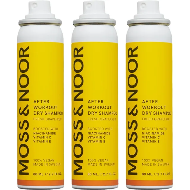 Moss & Noor After Workout Dry Shampoo Fresh Grapefruit 3 pack
