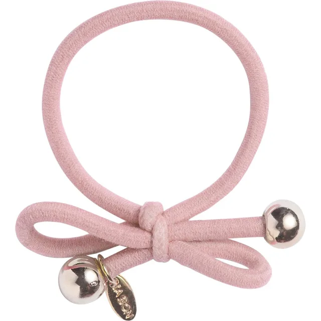 Ia Bon Hair Tie Gold Bead Powder Pink