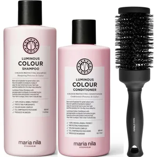 maria nila Luminous Color Set Shampoo Conditioner & Blowout Brush