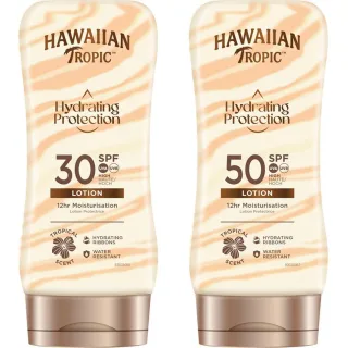 Hawaiian Tropic Hydrating Protection Set SPF30 Lotion & SPF50 Lotion